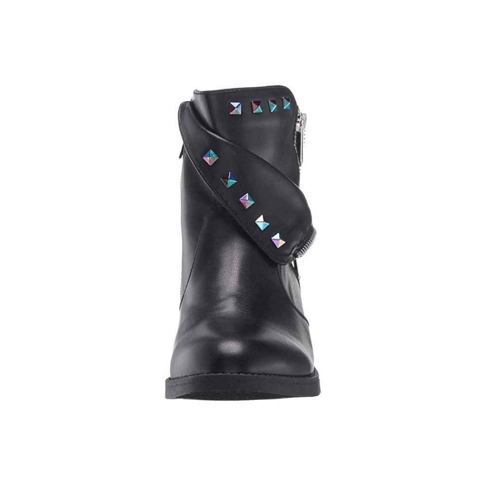 Black Zipper Studded Boots - Picture 5 of 5
